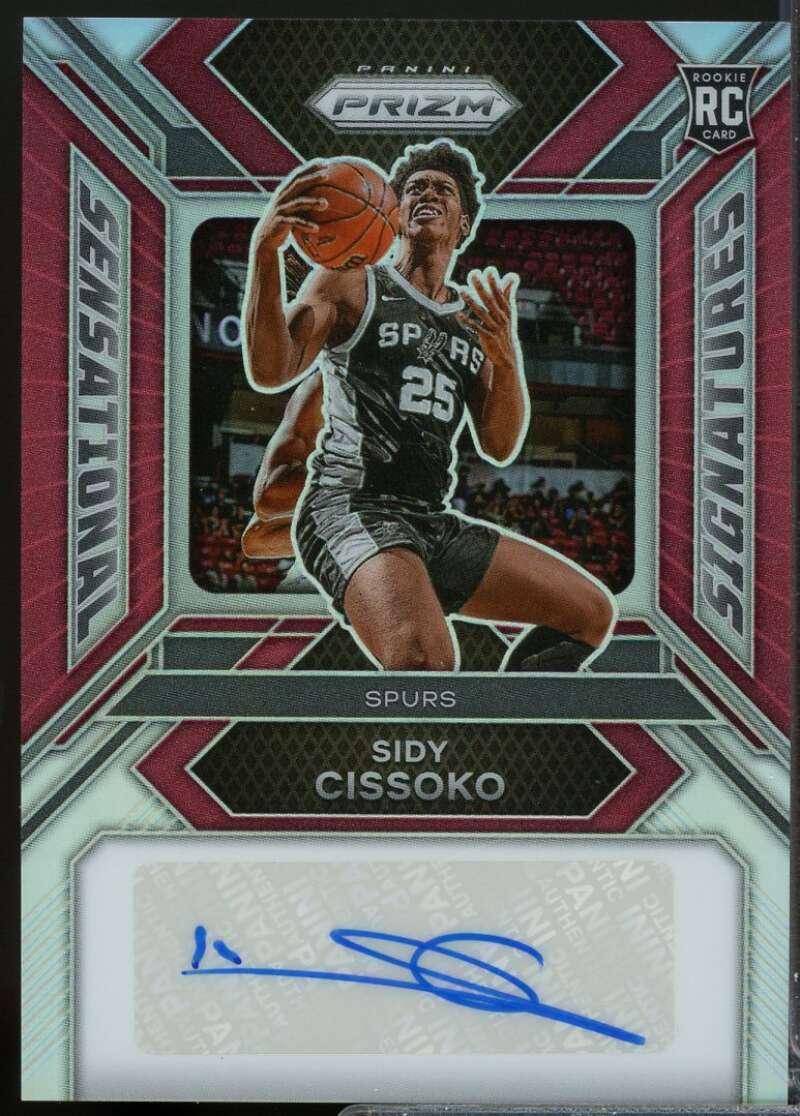 Sidy Cissoko Rookie /99 2023-24 Prizm Sensational Signatures Autograph Red #68  Image 1