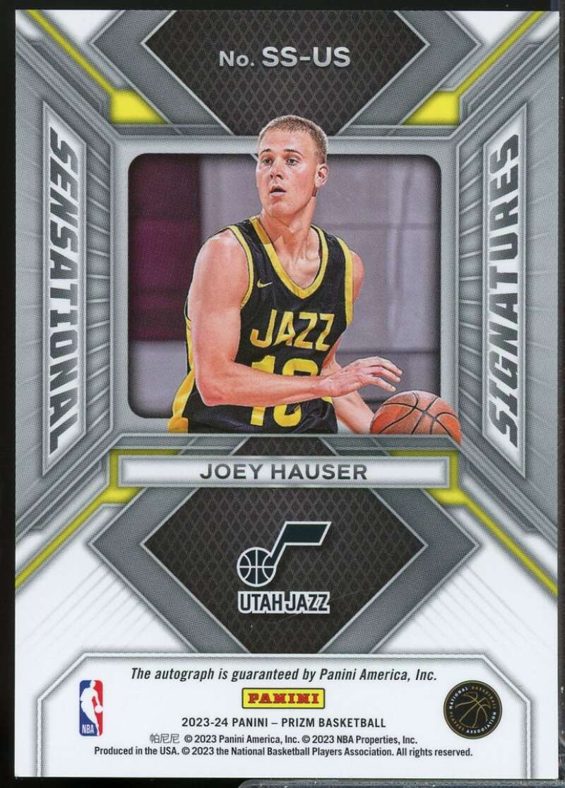 Joey Hauser Rookie 2023-24 Panini Prizm Sensational Signatures Autograph #82  Image 2