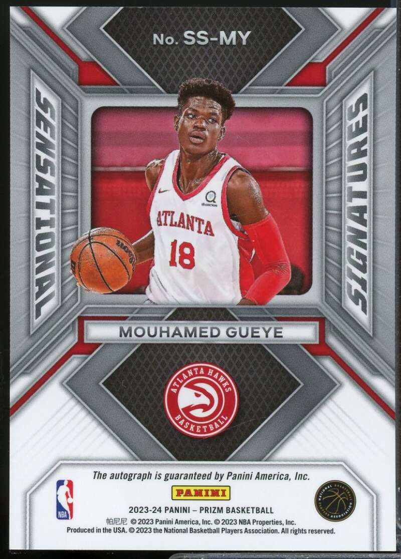 Mouhamed Gueye Rookie 2023-24 Panini Prizm Sensational Signatures Autograph #85  Image 2