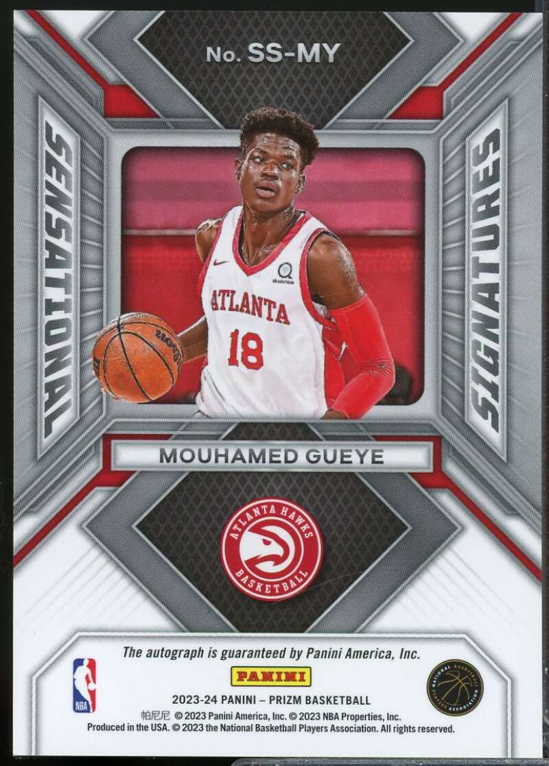Mouhamed Gueye Rookie 2023-24 Panini Prizm Sensational Signatures Autograph #85  Image 2
