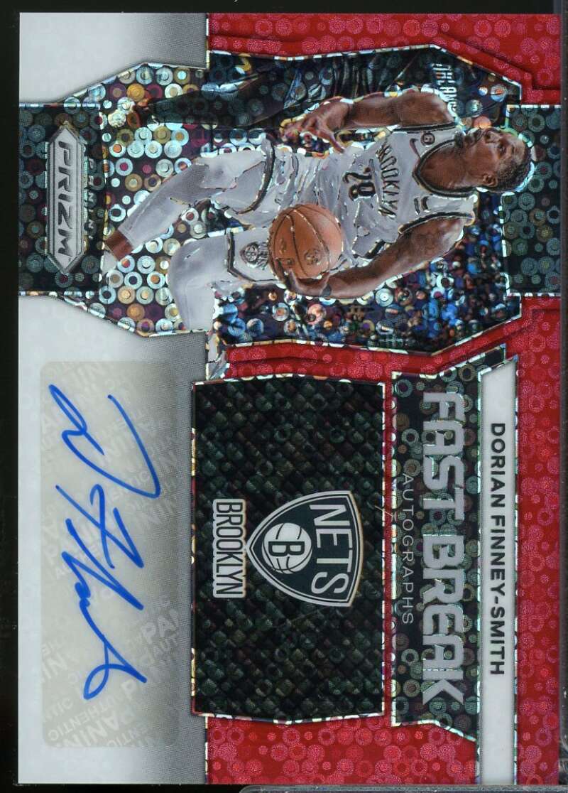 Dorian Finney-Smith /99 Card 2023-24 Panini Prizm Fast Break Autographs Red #50  Image 1