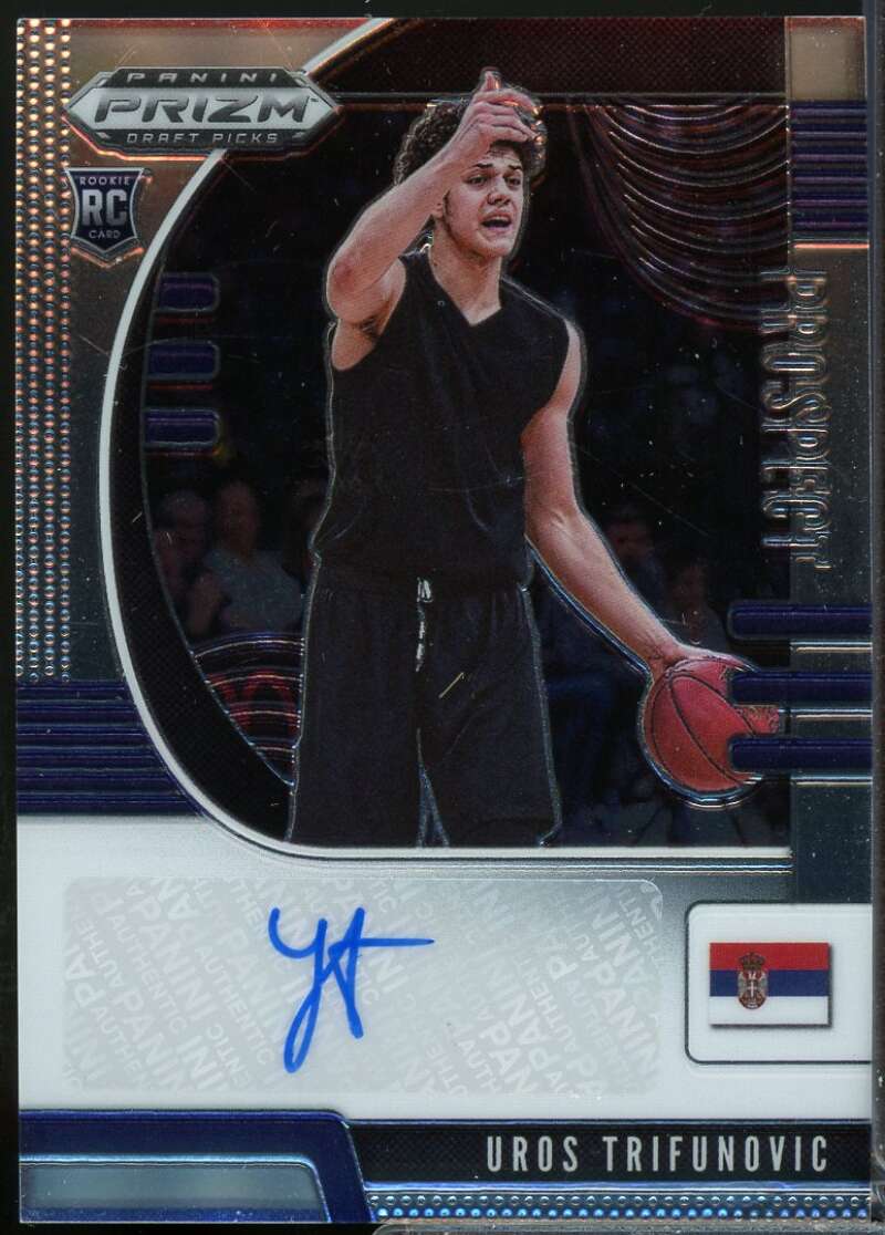 Uros Trifunovic Rookie 2020-21 Panini Prizm Draft Picks Prospect Autographs #90  Image 1