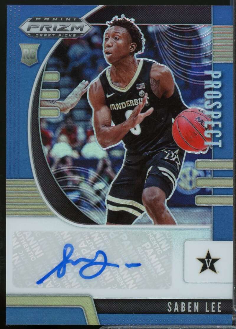 Saben Lee Rookie 2020-21 Panini Prizm Draft Picks Prospect Autographs Blue #55  Image 1