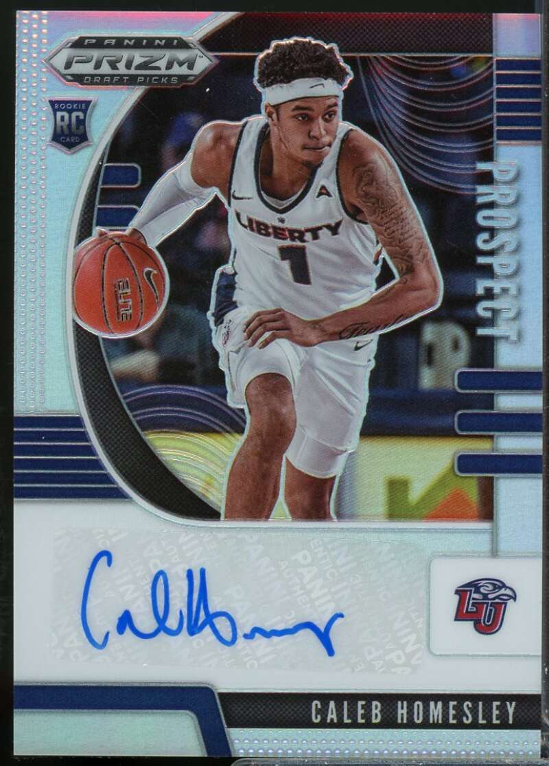 Caleb Homesley Rookie 2020-21 Prizm Draft Picks Prospect Autographs Silver #89  Image 1