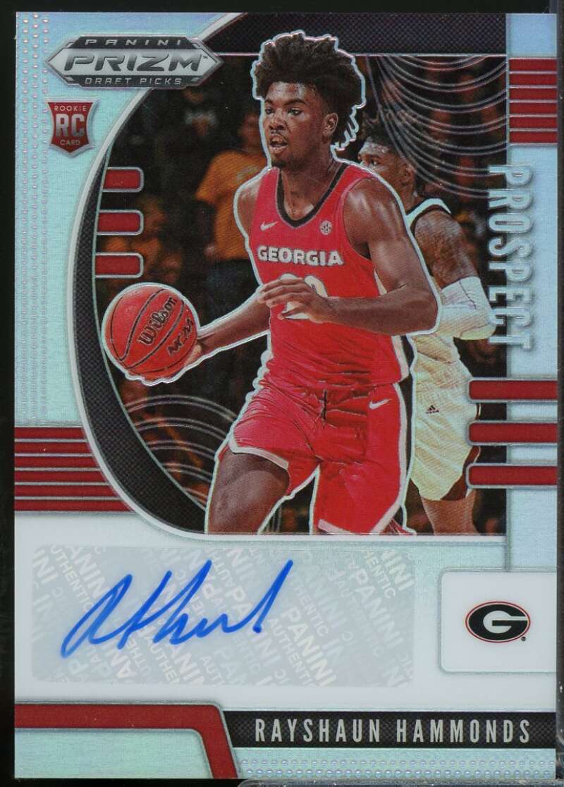 Rayshaun Hammonds Rookie 2020-21 Prizm Draft Pick Prospect Autograph Silver #54  Image 1