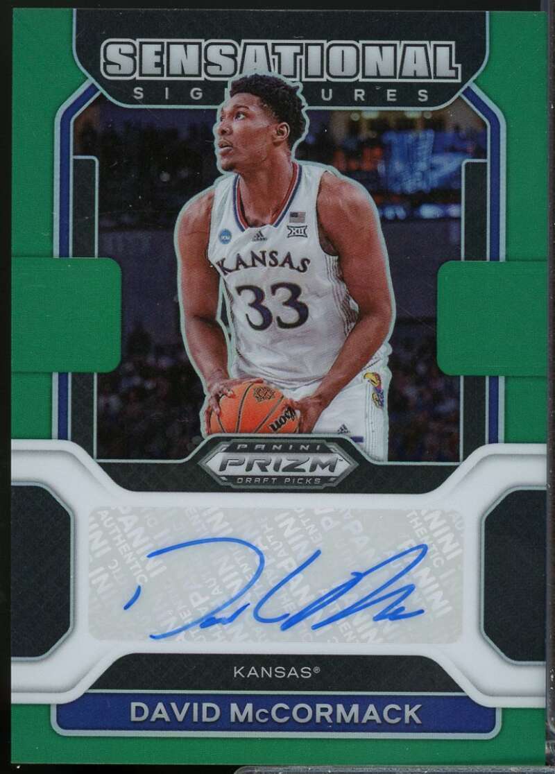 David McCormack 2022-23 Prizm Draft Sensational Signatures Autograph Green #12  Image 1