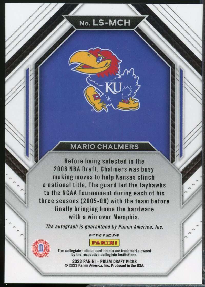 Mario Chalmers 2023-24 Panini Prizm Draft Legacy Signatures Autograph Silver #1  Image 2