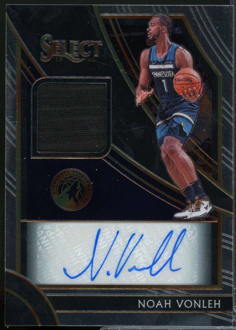Noah Vonleh /199 Card 2019-20 Select Autographed Jersey Memorabilia #6  Image 1