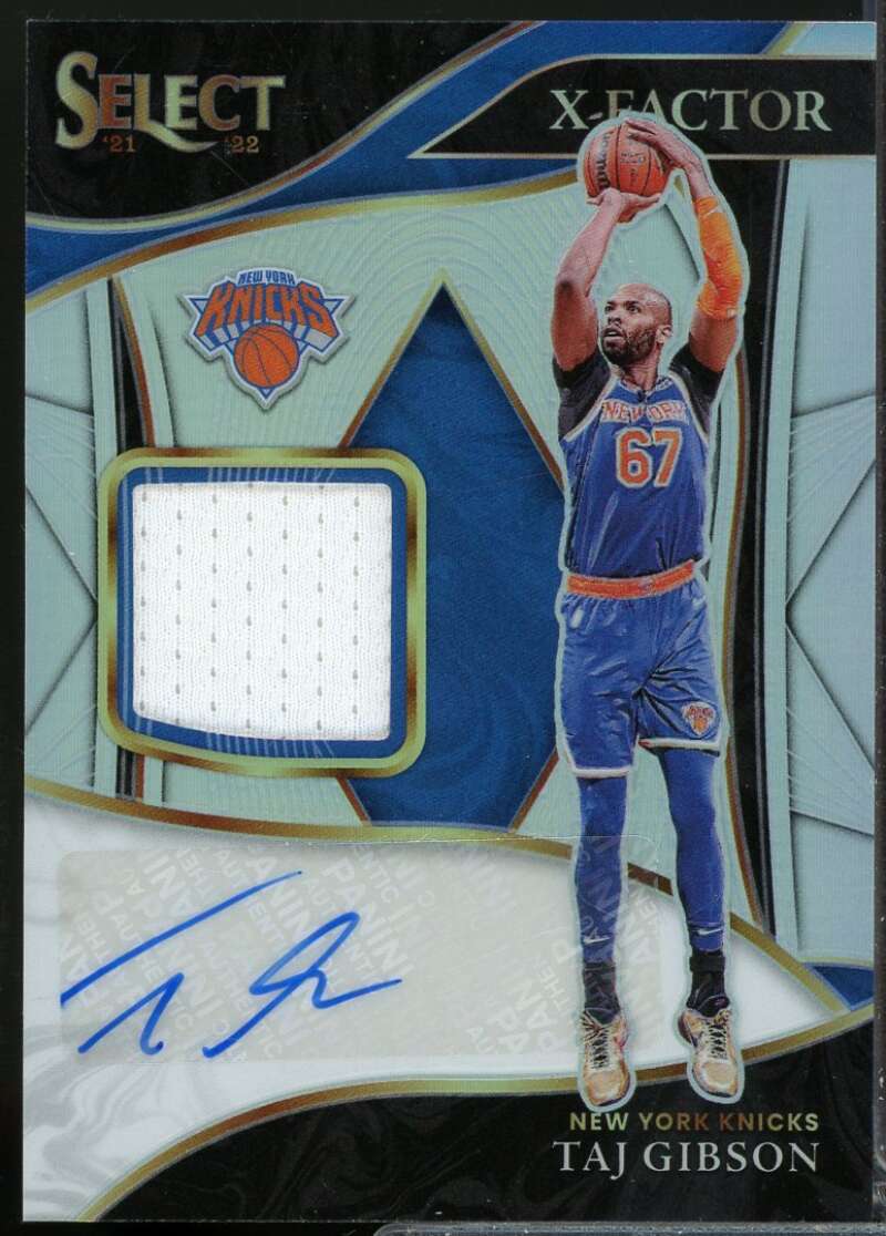 Taj Gibson /199 Card 2021-22 Select X-Factor Jersey Memorabilia Autograph #3  Image 1