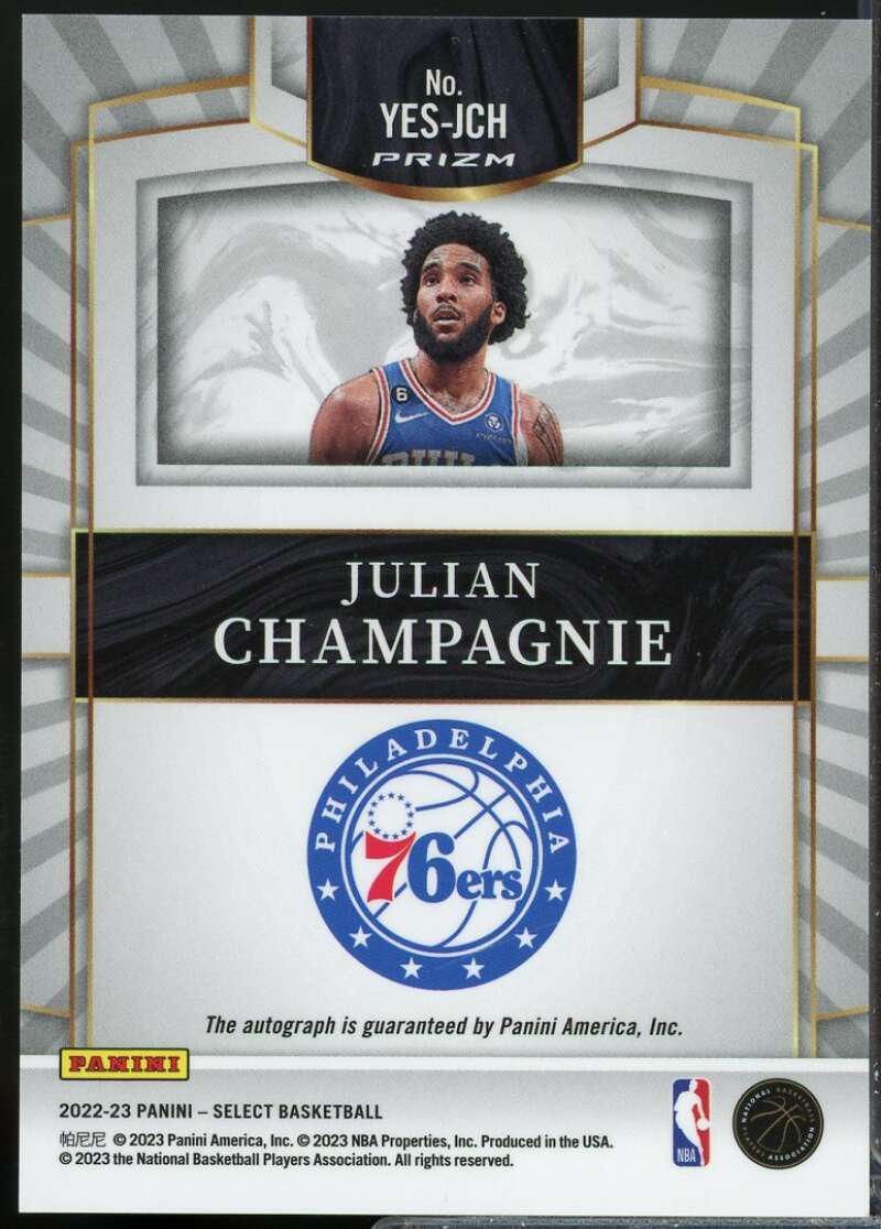 Julian Champagnie Rookie Card 2022-23 Select Youth Explosion Autograph #38  Image 2
