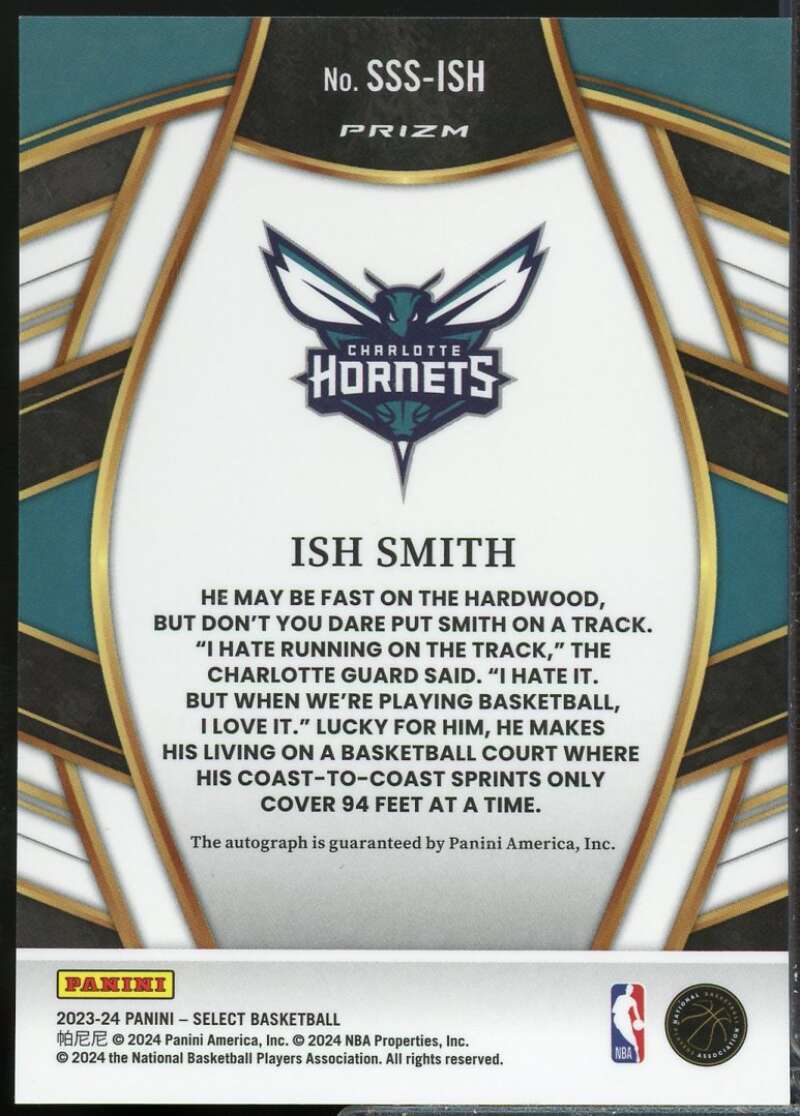 Ish Smith Card 2023-24 Select Signature Selections Autograph #13  Image 2