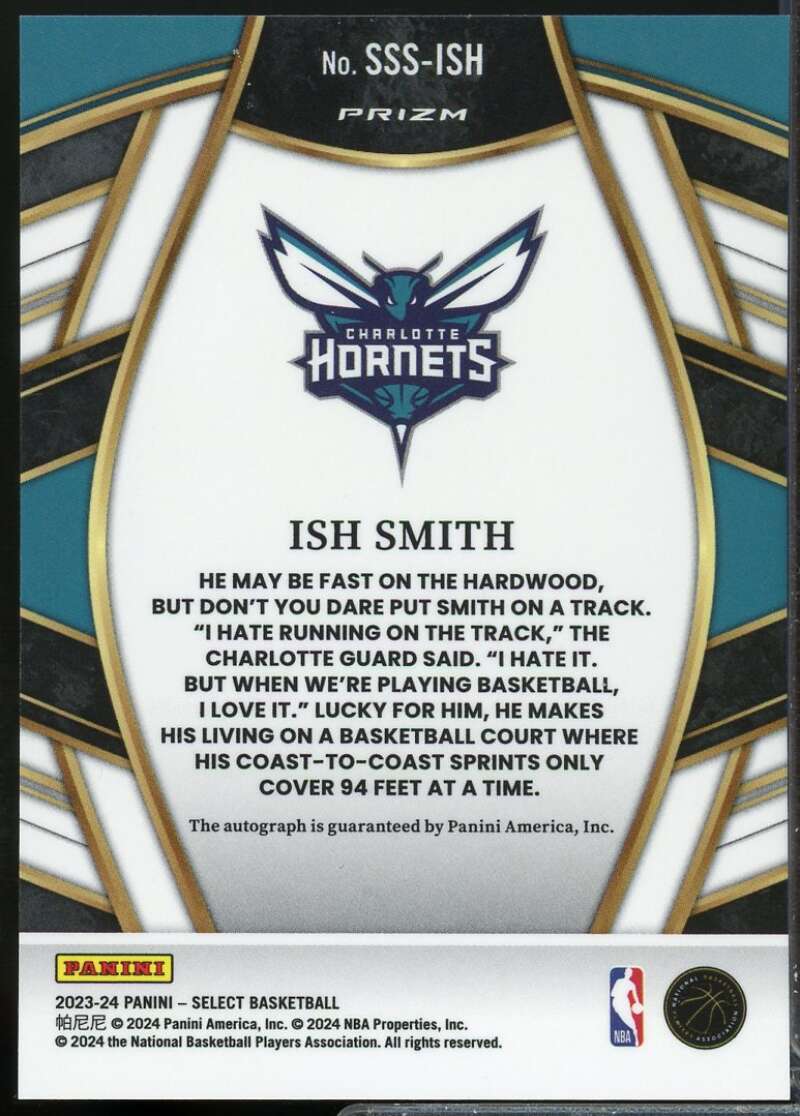 Ish Smith Card 2023-24 Select Signature Selections Autograph #13  Image 2