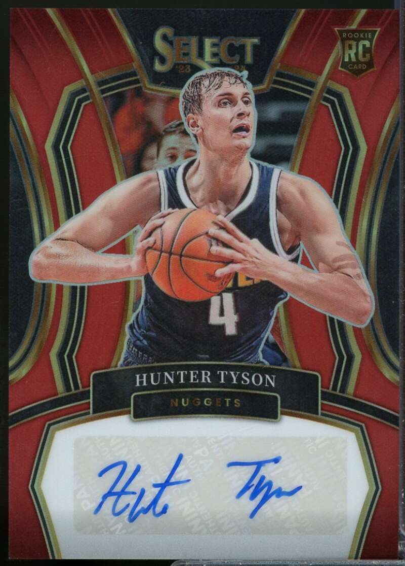 Hunter Tyson /99 Card 2023-24 Select Rookie Signatures Autograph Red Prizms #24  Image 1