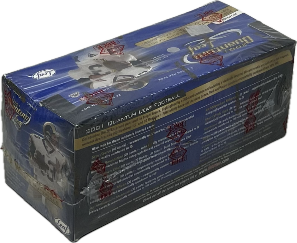 2001 Leaf Quantum Football Hobby Box BBCE Image 2