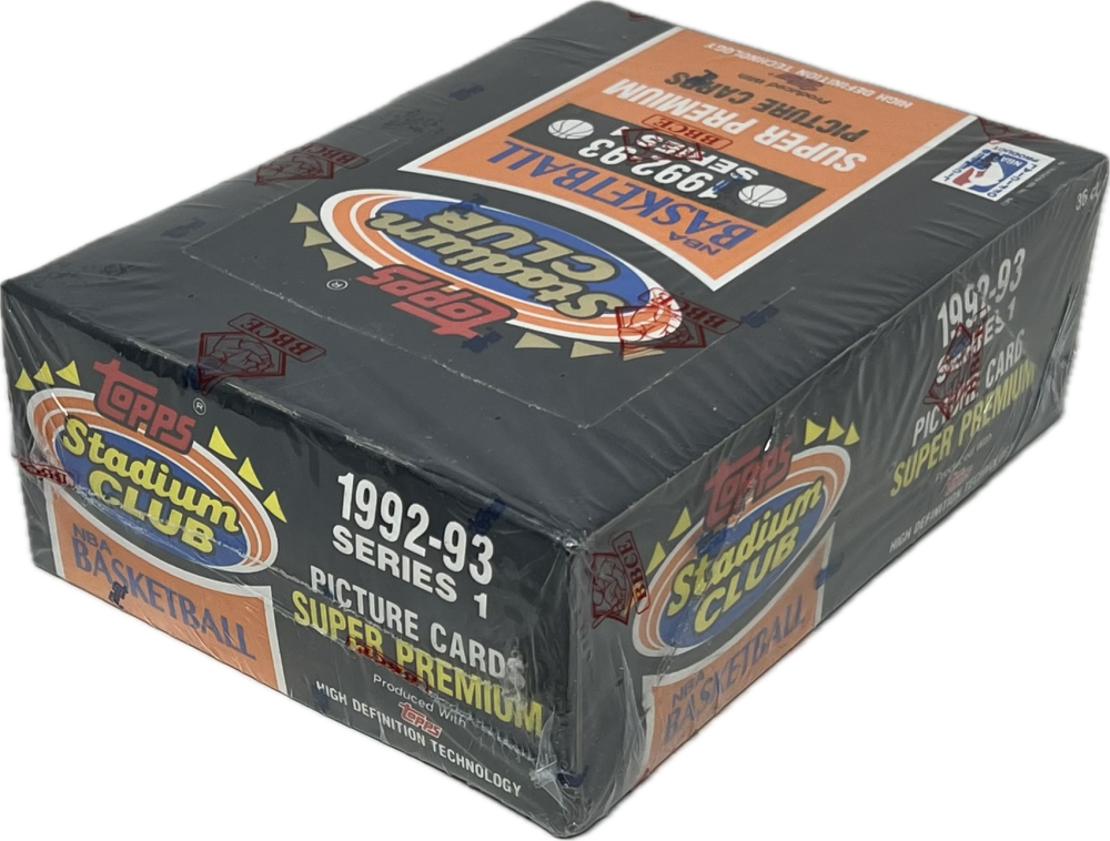 1992-93 Topps Stadium Club Series 1 Basketball Hobby Box BBCE Image 2