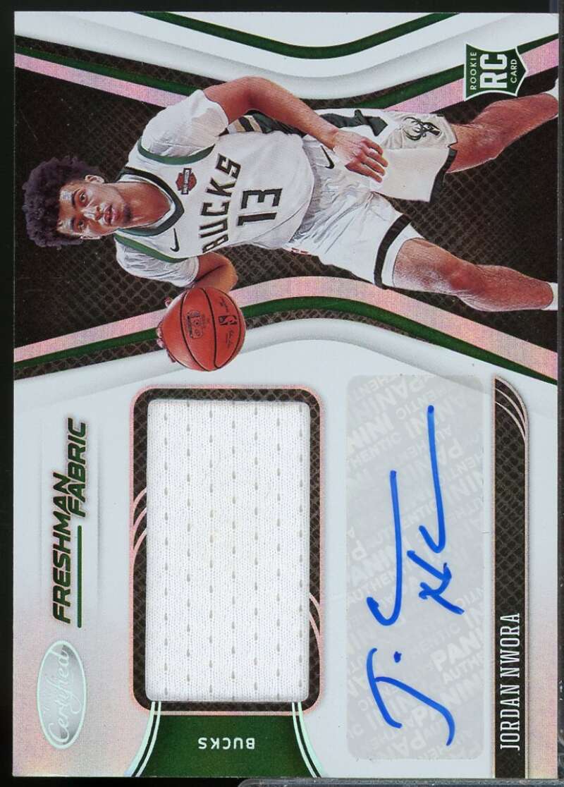 Jordan Nwora Rookie 2020-21 Certified Freshman Fabric Signatures Autograph #2  Image 1