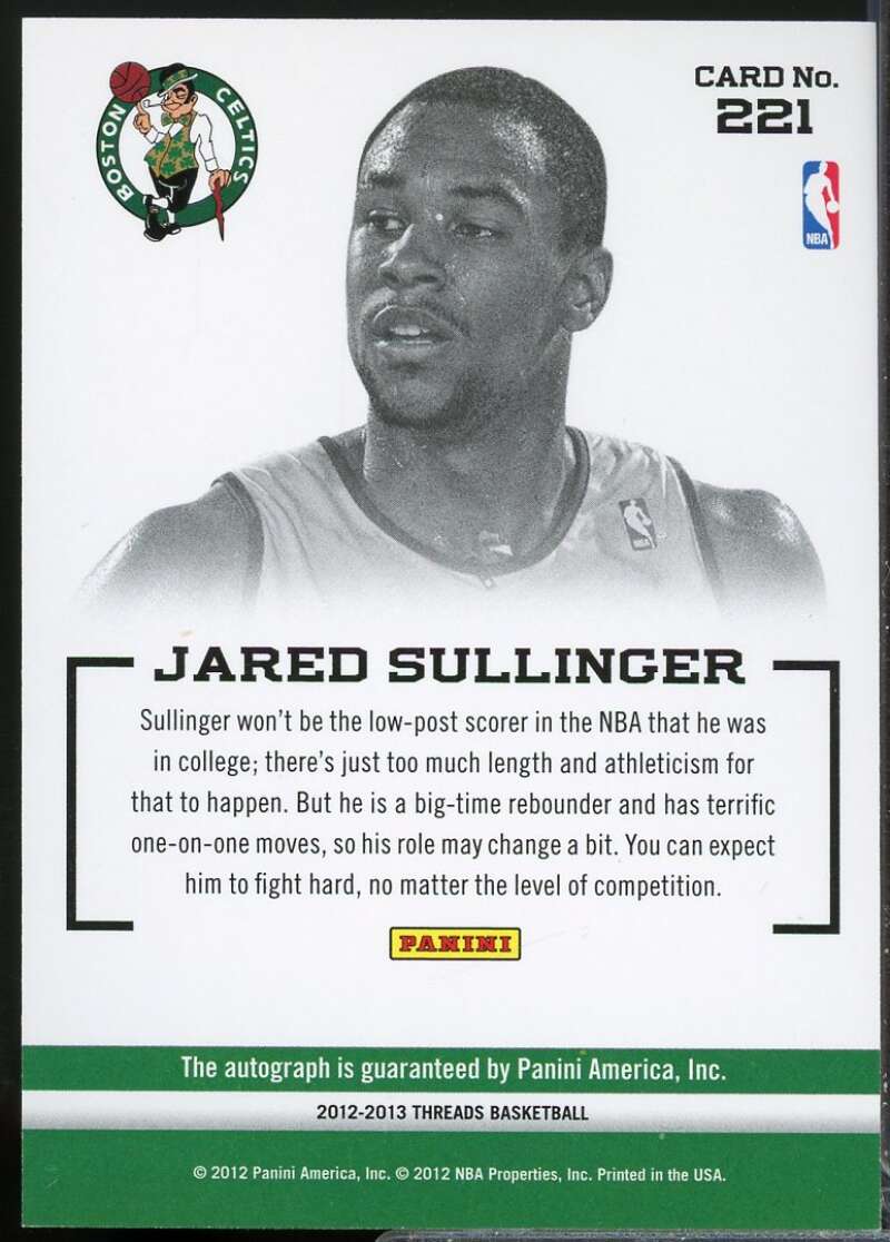 Jared Sullinger Rookie Card 2012-13 Panini Threads Autograph #221  Image 2