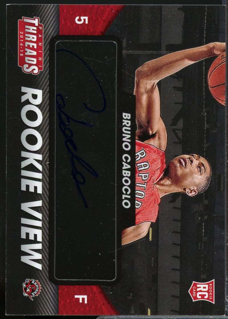 Bruno Caboclo Card 2014-15 Panini Threads Rookie View Autographs #22  Image 1