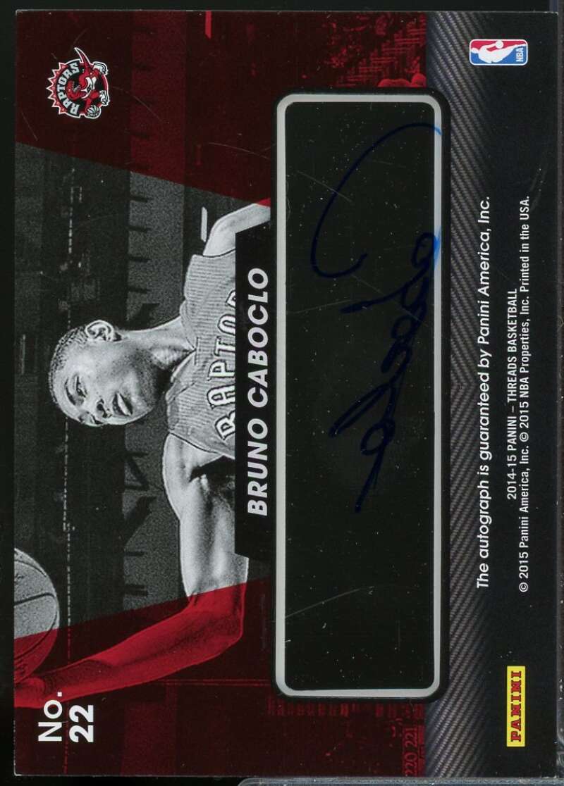Bruno Caboclo Card 2014-15 Panini Threads Rookie View Autographs #22  Image 2