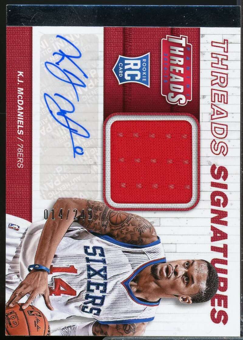 K.J. McDaniels 2014-15 Panini Threads Rookie Jersey Threads Signatures Auto #33  Image 1