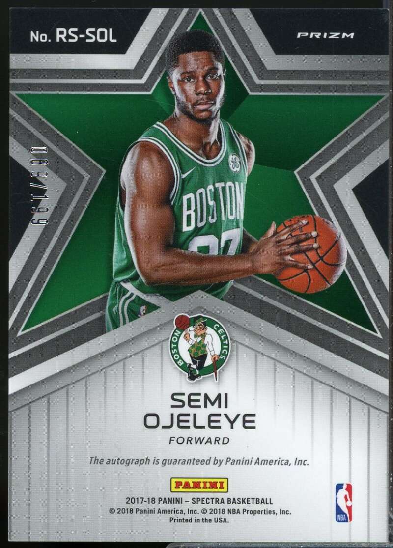 Semi Ojeleye Rookie /199 Card 2017-18 Panini Spectra Rising Stars Autograph #26  Image 2