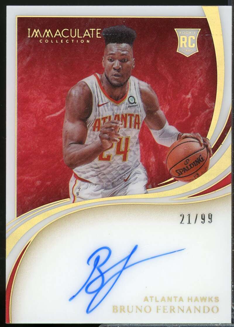 Bruno Fernando 2019-20 Immaculate Collection Rookie Introductions Autograph #20  Image 1