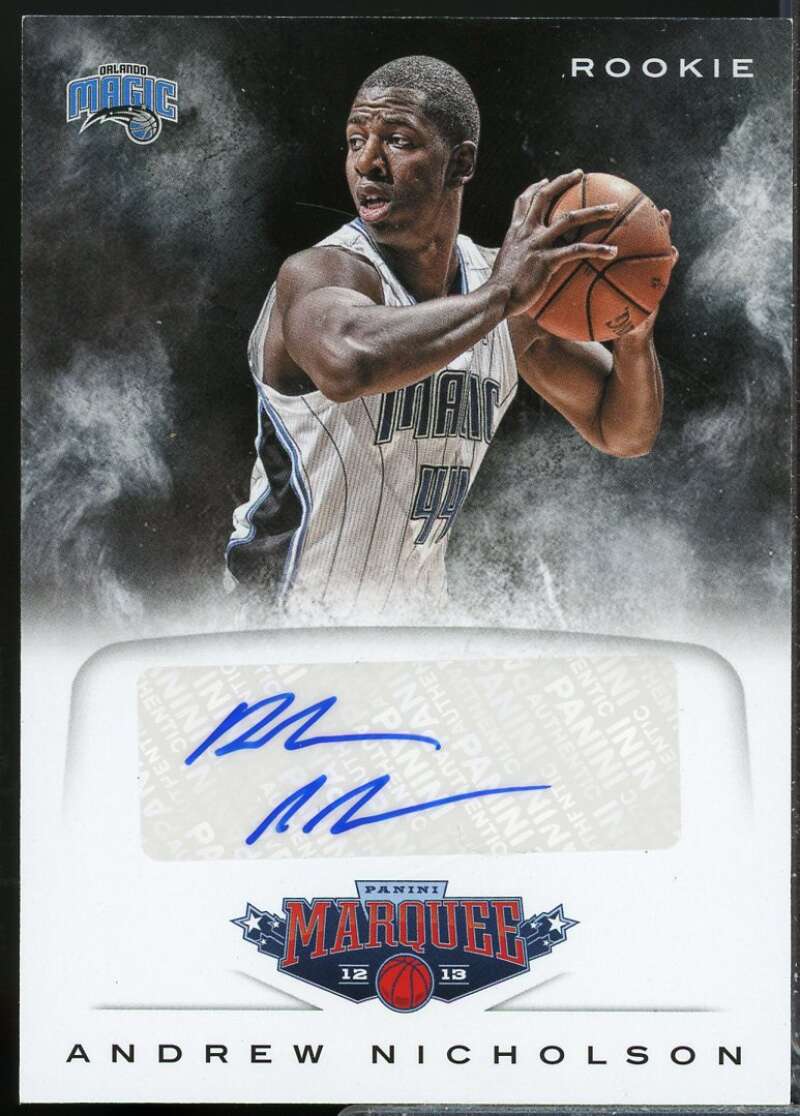 Andrew Nicholson Card 2012-13 Panini Marquee Rookie Autograph #37  Image 1