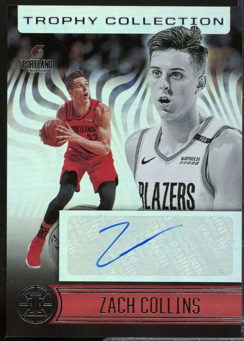 Zach Collins Card 2020-21 Panini Illusions Trophy Collection Autograph #50  Image 1