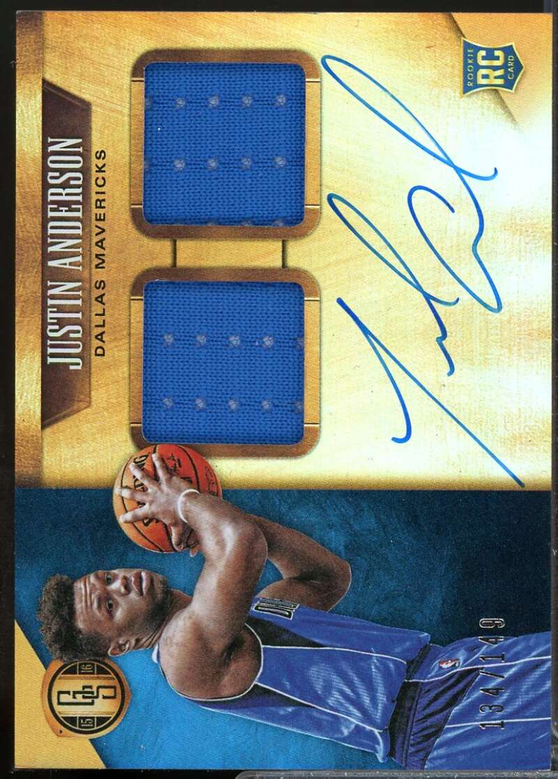 Justin Anderson Rookie /149 2015-16 Panini Gold Standard Jersey Autograph #252  Image 1