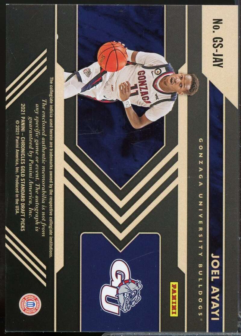 Joel Ayayi 2021-22 Chronicles Draft Gold Standard Rookie Jersey Autograph #29  Image 2