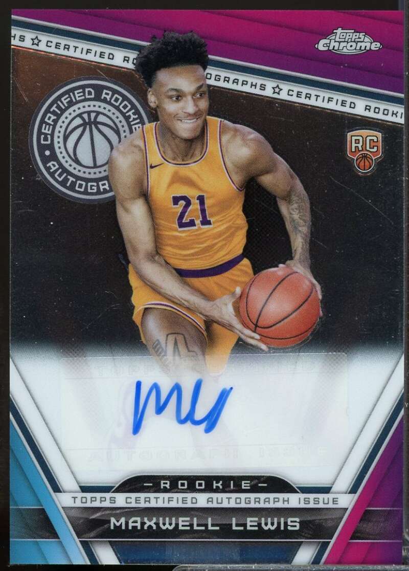 Maxwell Lewis Card 2023-24 Topps Chrome Rookie Autographs #CRAML  Image 1