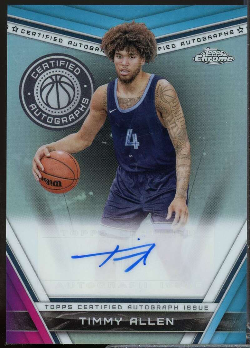 Timmy Allen Card 2023-24 Topps Chrome Certified Autographs #CATA  Image 1