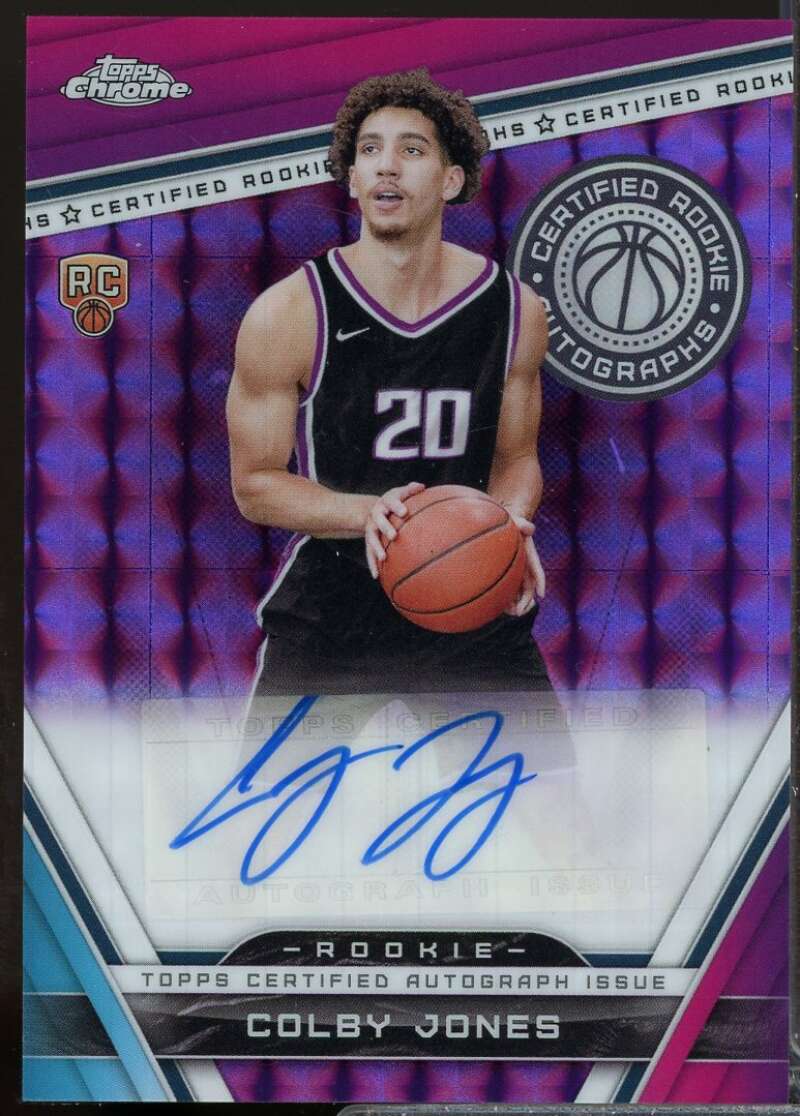Colby Jones 2023-24 Topps Chrome Rookie Autographs Purple Refractors #CRACJ  Image 1