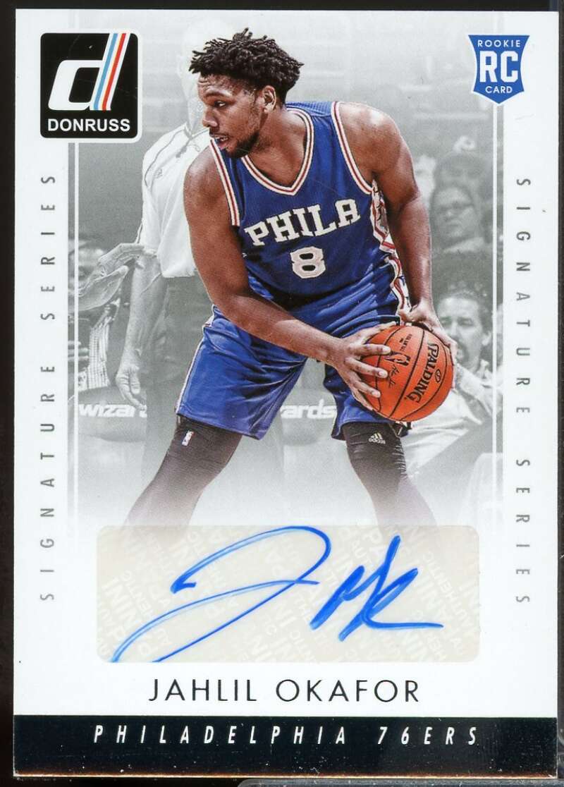 Jahlil Okafor Rookie Card 2015-16 Donruss Signature Series Autograph #9  Image 1