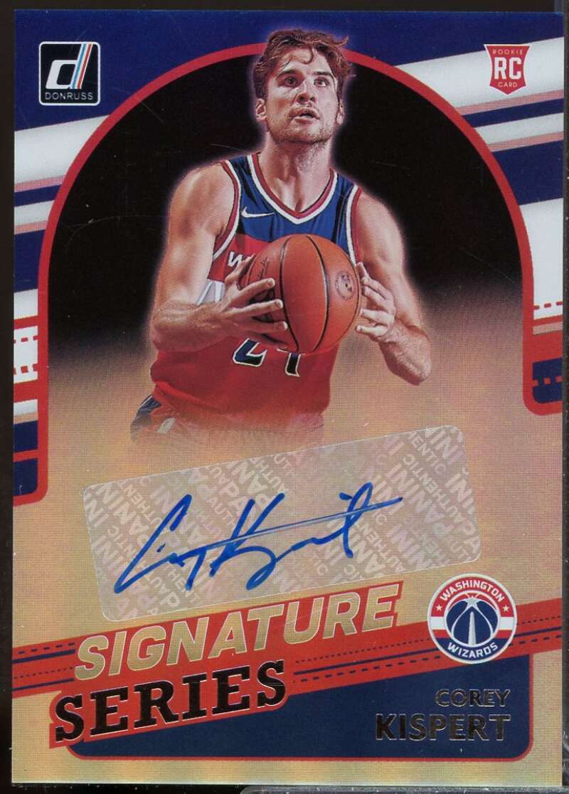 Corey Kispert Rookie Card 2021-22 Donruss Signature Series Autograph #77  Image 1