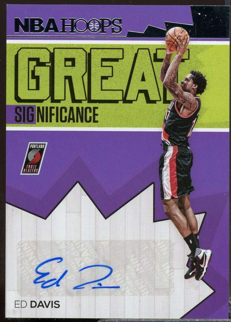 Ed Davis Card 2016-17 Hoops Great SIGnificance Autograph #26  Image 1