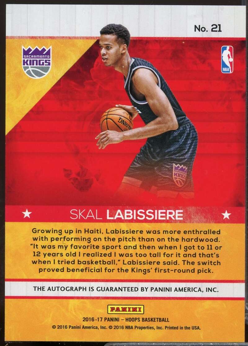 Skal Labissiere Rookie Card 2016-17 Hoops Hot Signatures Autograph #21  Image 2