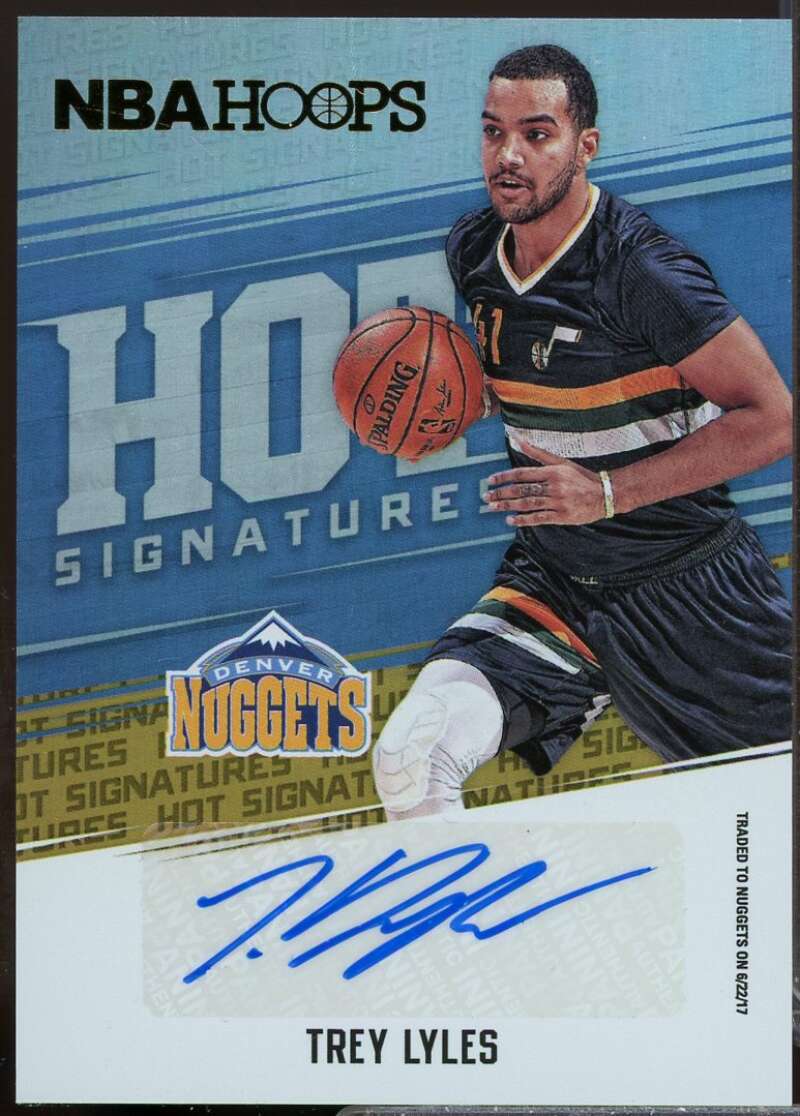 Trey Lyles Card 2017-18 Hoops Hot Signatures Autograph #6  Image 1