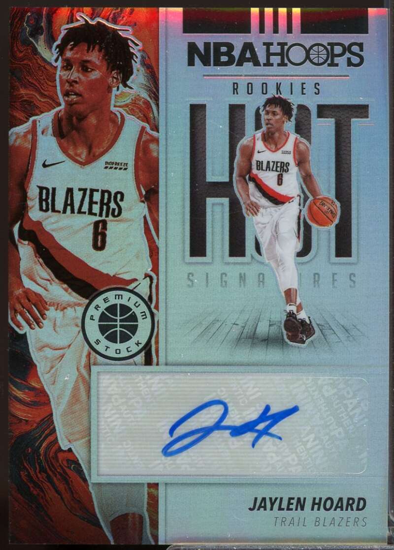 Jaylen Hoard Rookie 2019-20 Hoops Premium Stock Hot Signatures Autograph #3  Image 1