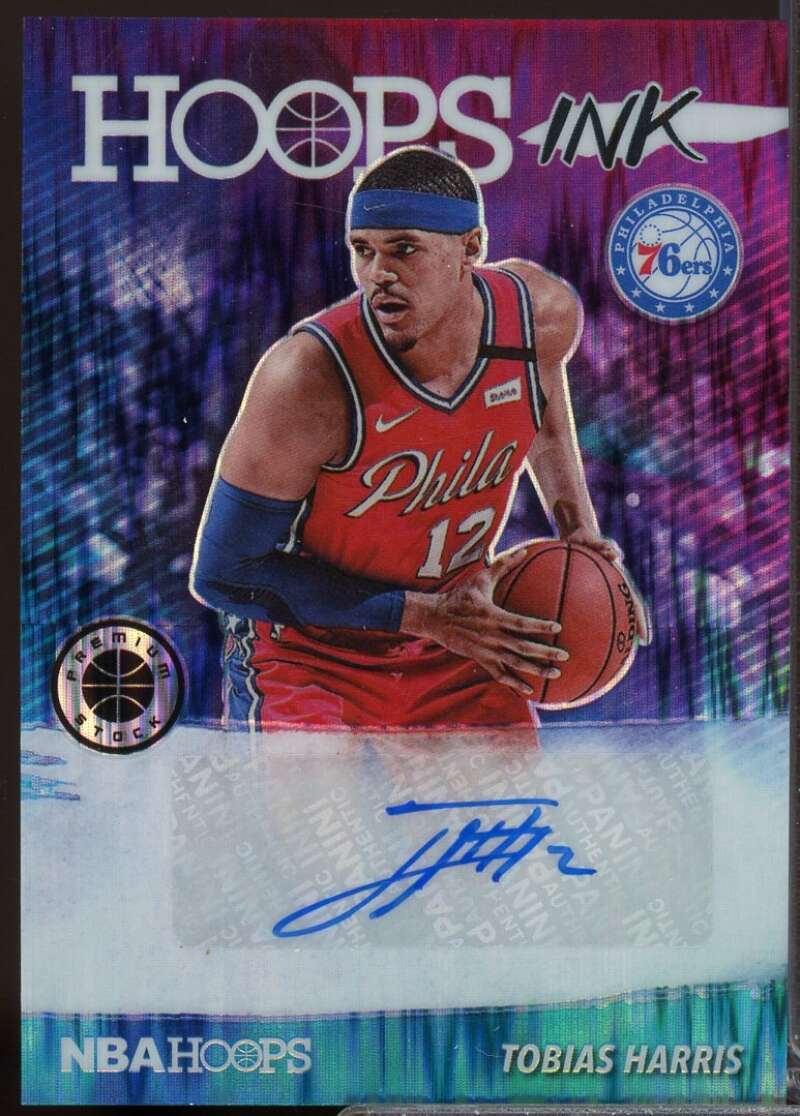 Tobias Harris Card 2019-20 Hoops Premium Stock Hoops Ink Autograph Flash #29  Image 1