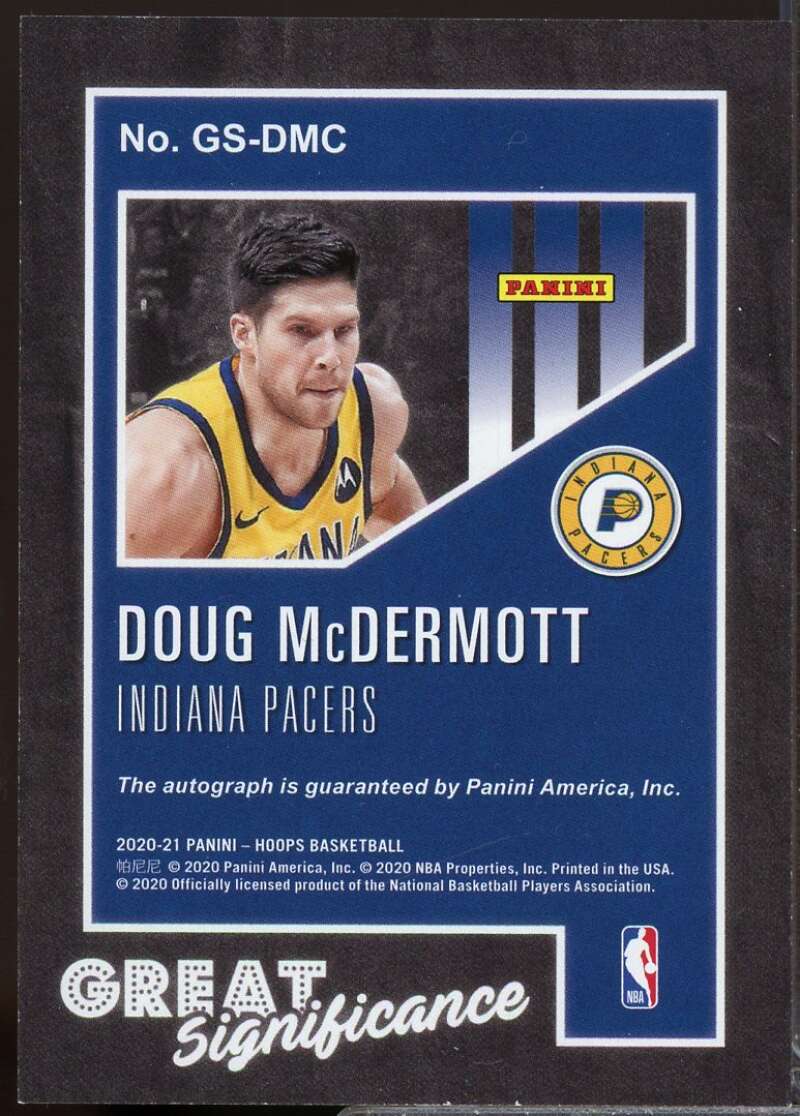 Doug McDermott Card 2020-21 Hoops Great SIGnificance Autograph #28  Image 2
