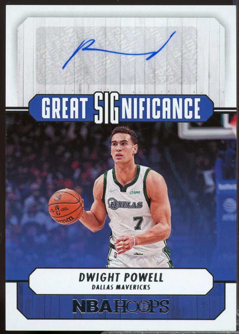 Dwight Powell Card 2022-23 Hoops Great SIGnificance Autograph #11  Image 1