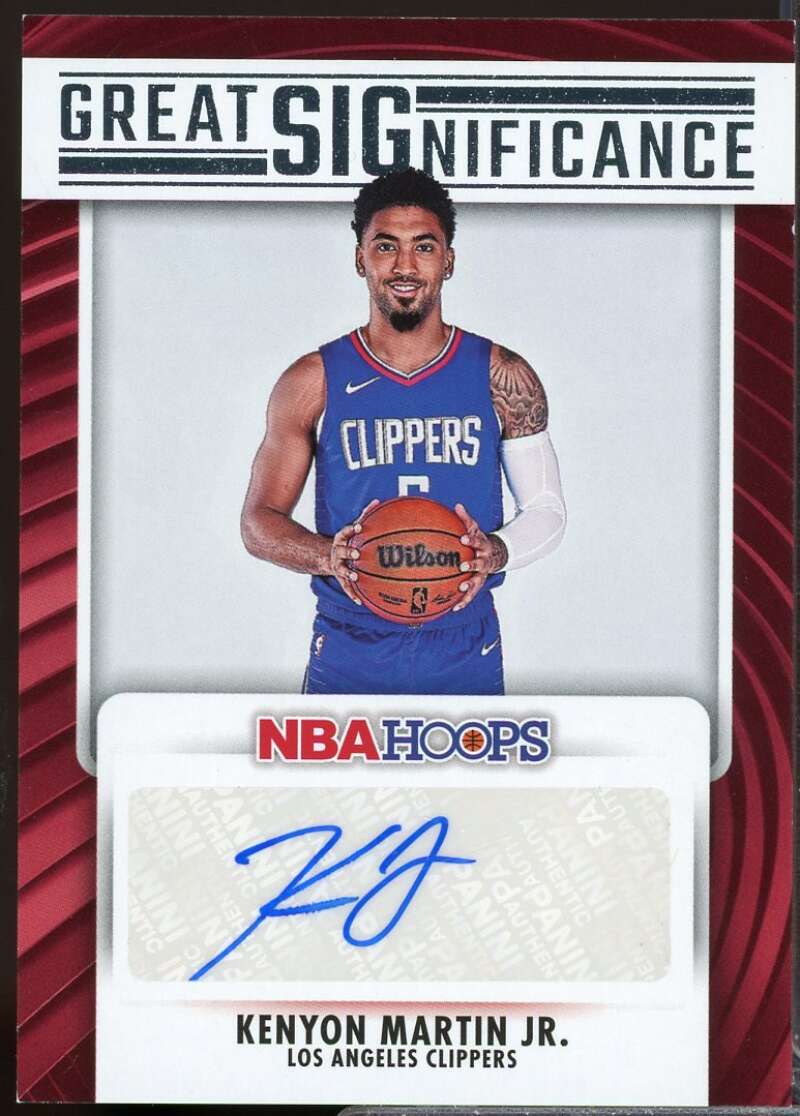 Kenyon Martin Jr. Card 2023-24 Hoops Great SIGnificance Autograph #10  Image 1