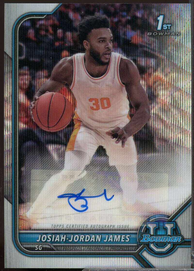 Josiah-Jordan James 2021-22 Bowman Chrome University Auto Lava Refractors #JJM  Image 1