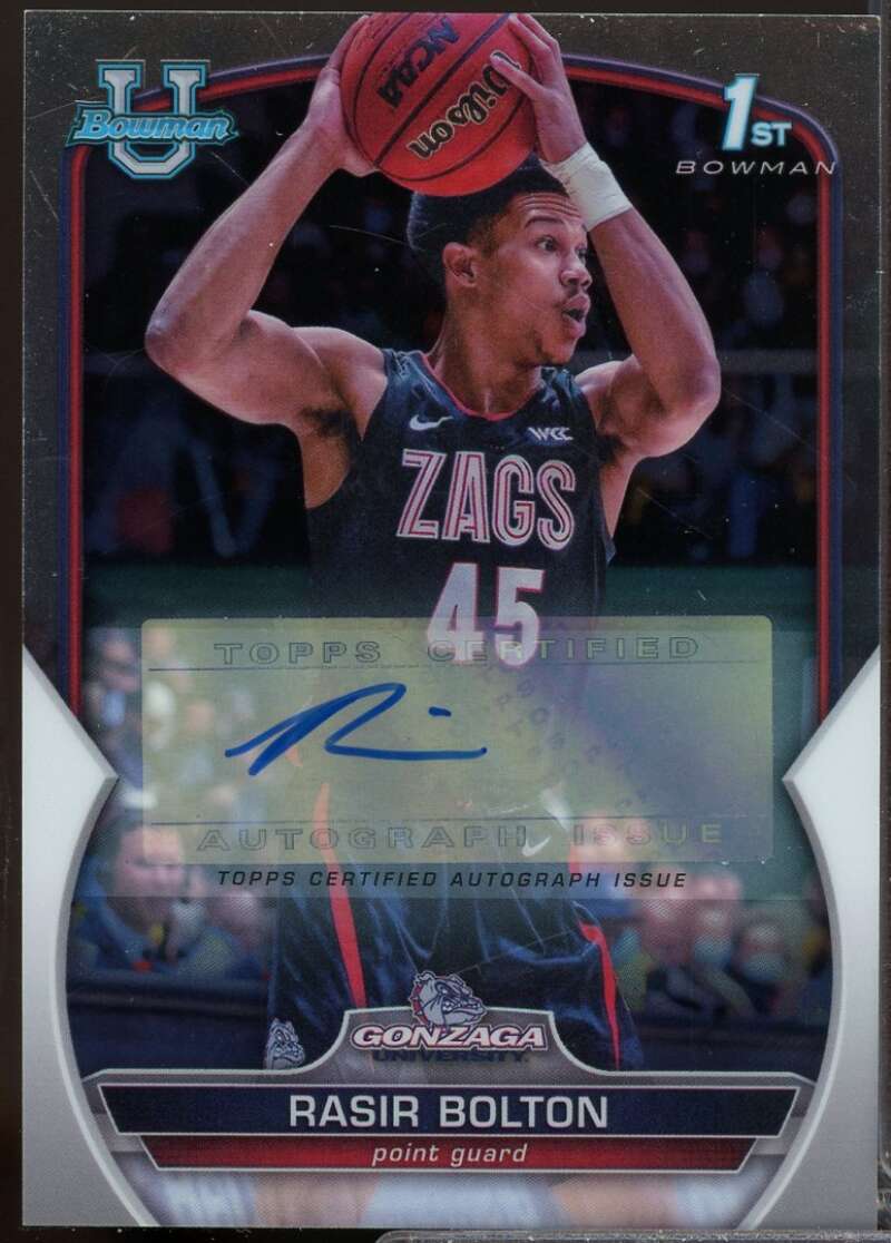Rasir Bolton Card 2022-23 Bowman Chrome University Prospect Autographs #12  Image 1