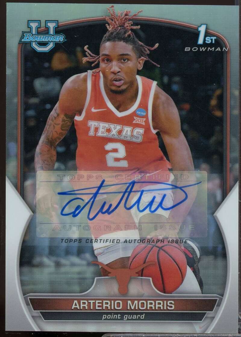 Arterio Morris 2022-23 Bowman Chrome University Prospect Auto Refractor #45  Image 1
