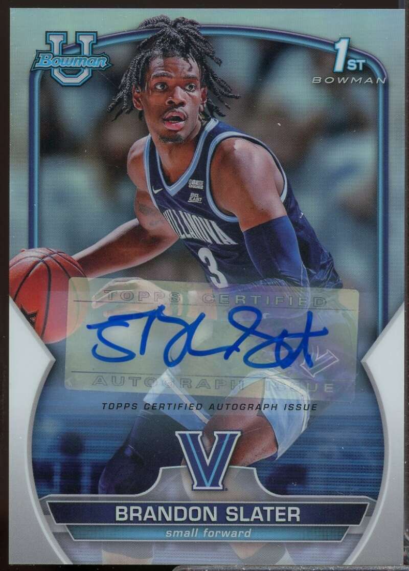 Brandon Slater 2022-23 Bowman Chrome University Prospect Auto Refractor #30  Image 1