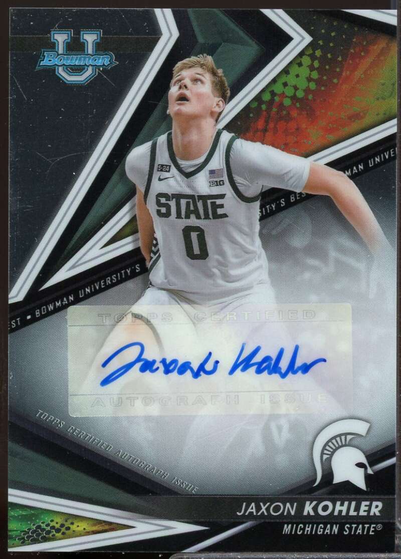 Jaxon Kohler 2022-23 Bowman's Best University of '22 Autograph Refractor #BOAJK  Image 1