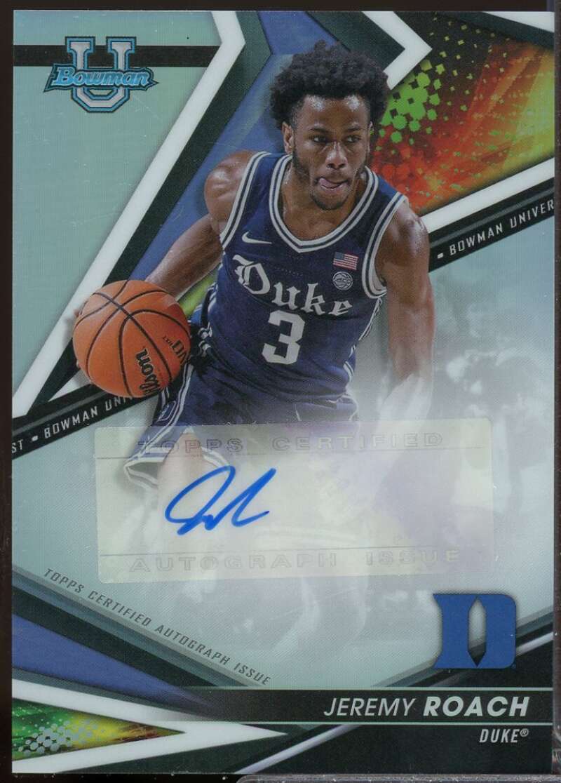 Jeremy Roach 2022-23 Bowman's Best University of '22 Autograph Refractor #BOAJR  Image 1