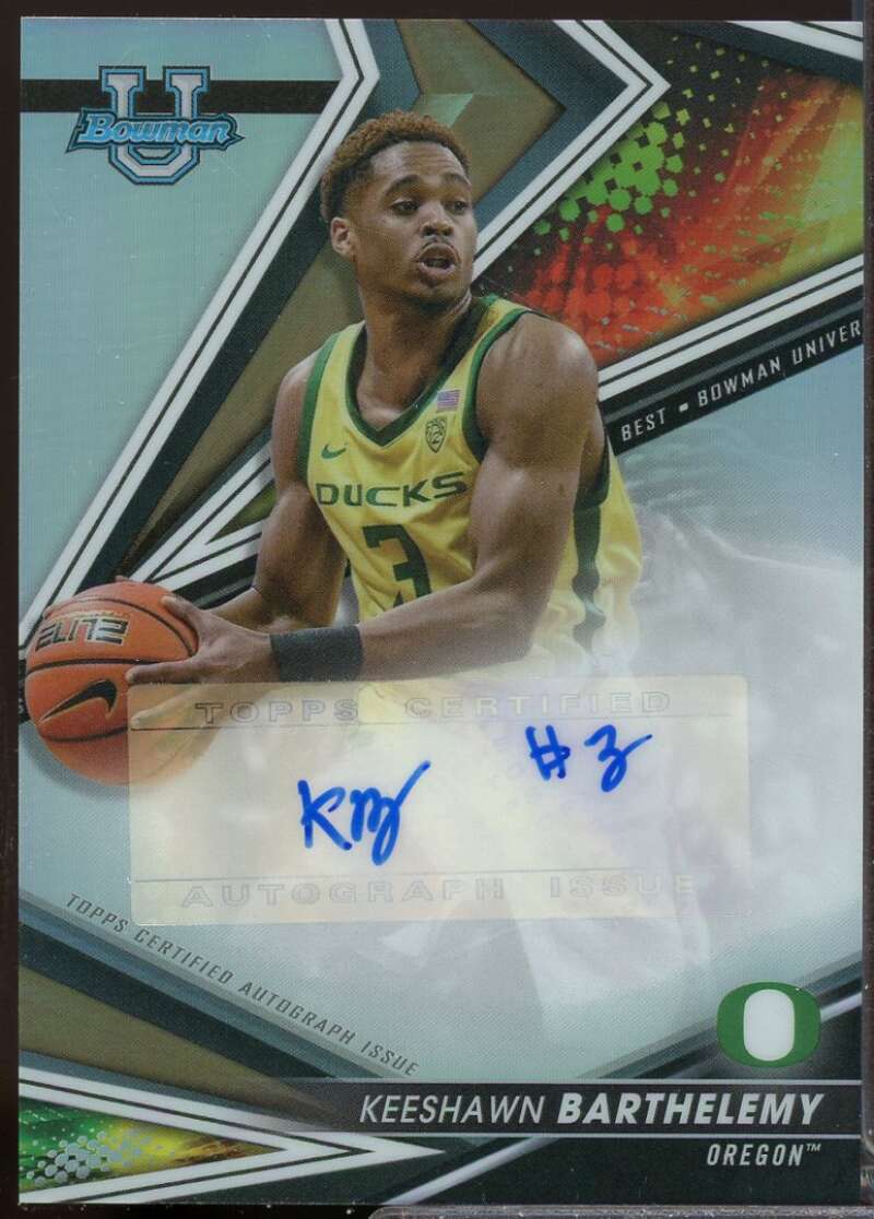 Keeshawn Barthelemy 2022-23 Bowman's Best University '22 Auto Refractor #KB  Image 1